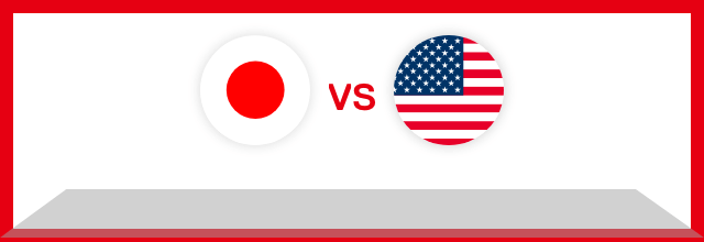 日本 vs アメリカ